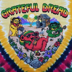 Grateful Dead Positive Vibrations Grateful Dread Tie Dye Licensed Band Merch